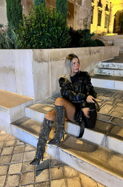 Enora - Stunning Sparkle Pencil Heel Boots