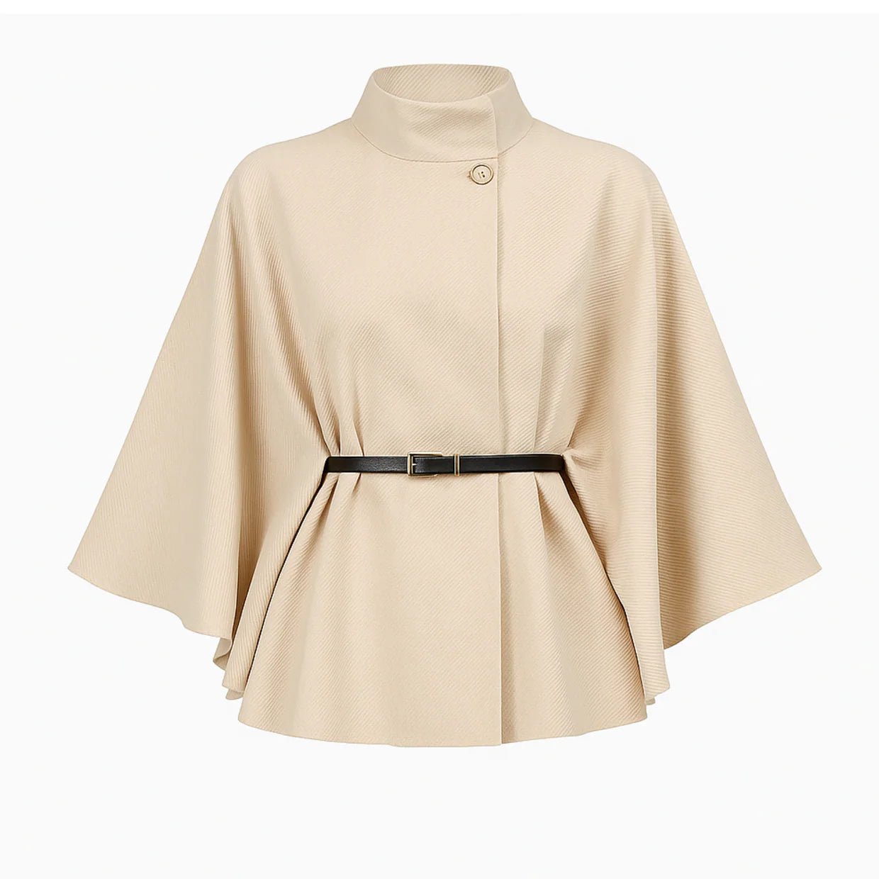 Elun | Chic Butterfly Jacket with Belt - Apricot