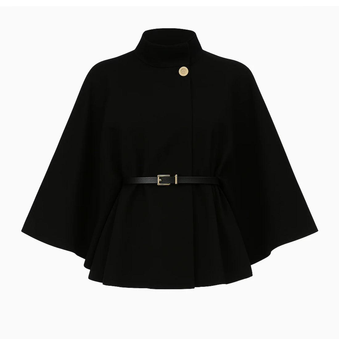 Elun | Chic Butterfly Jacket with Belt - Black