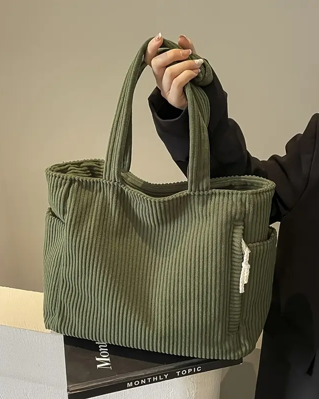 Gemma | Corduroy Tote Bag