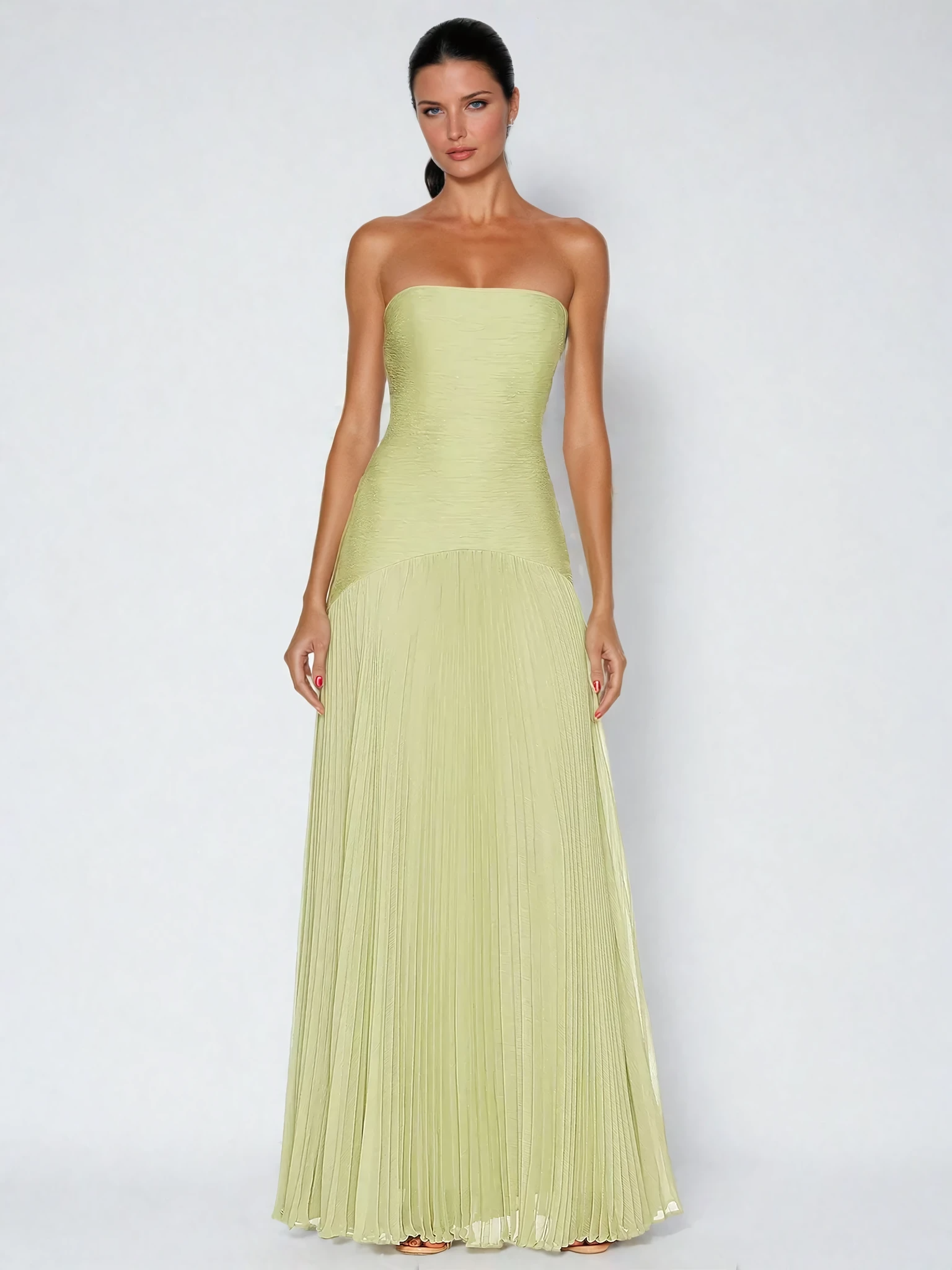 SABRINA | SLEEVELESS DROP-WAIST MAXI DRESS