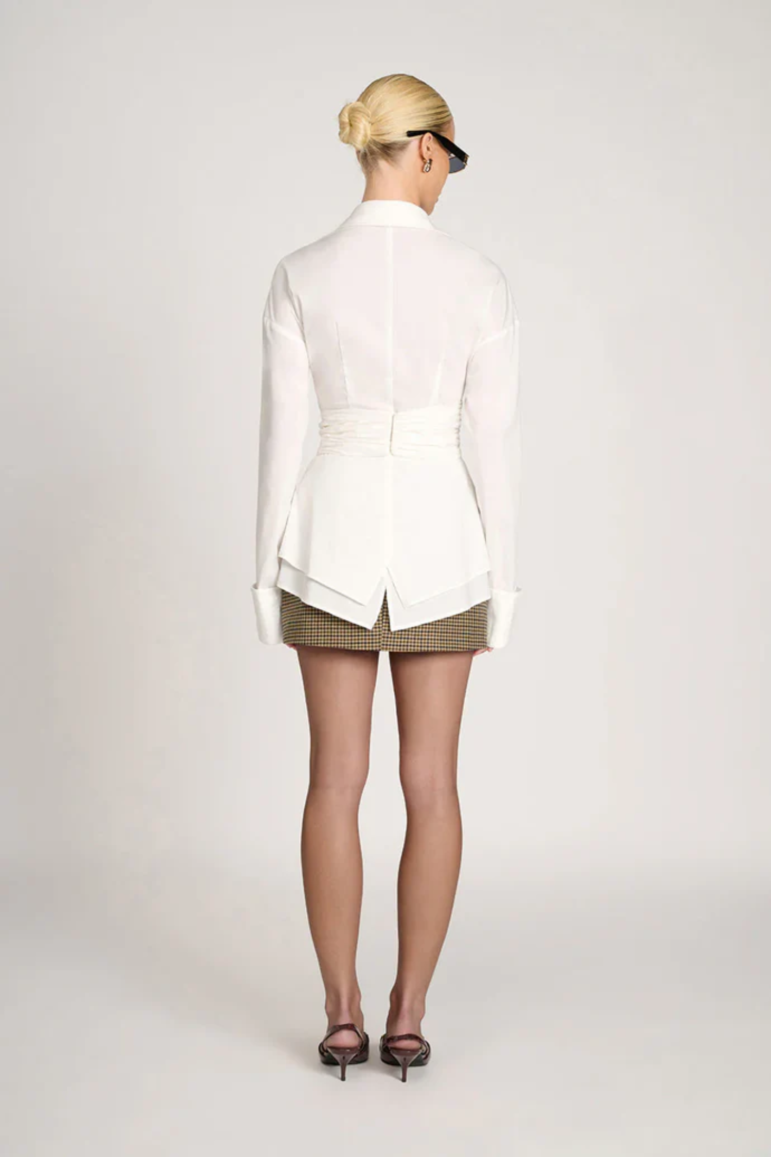Scarlett | Tailored Wrap Shirt - White