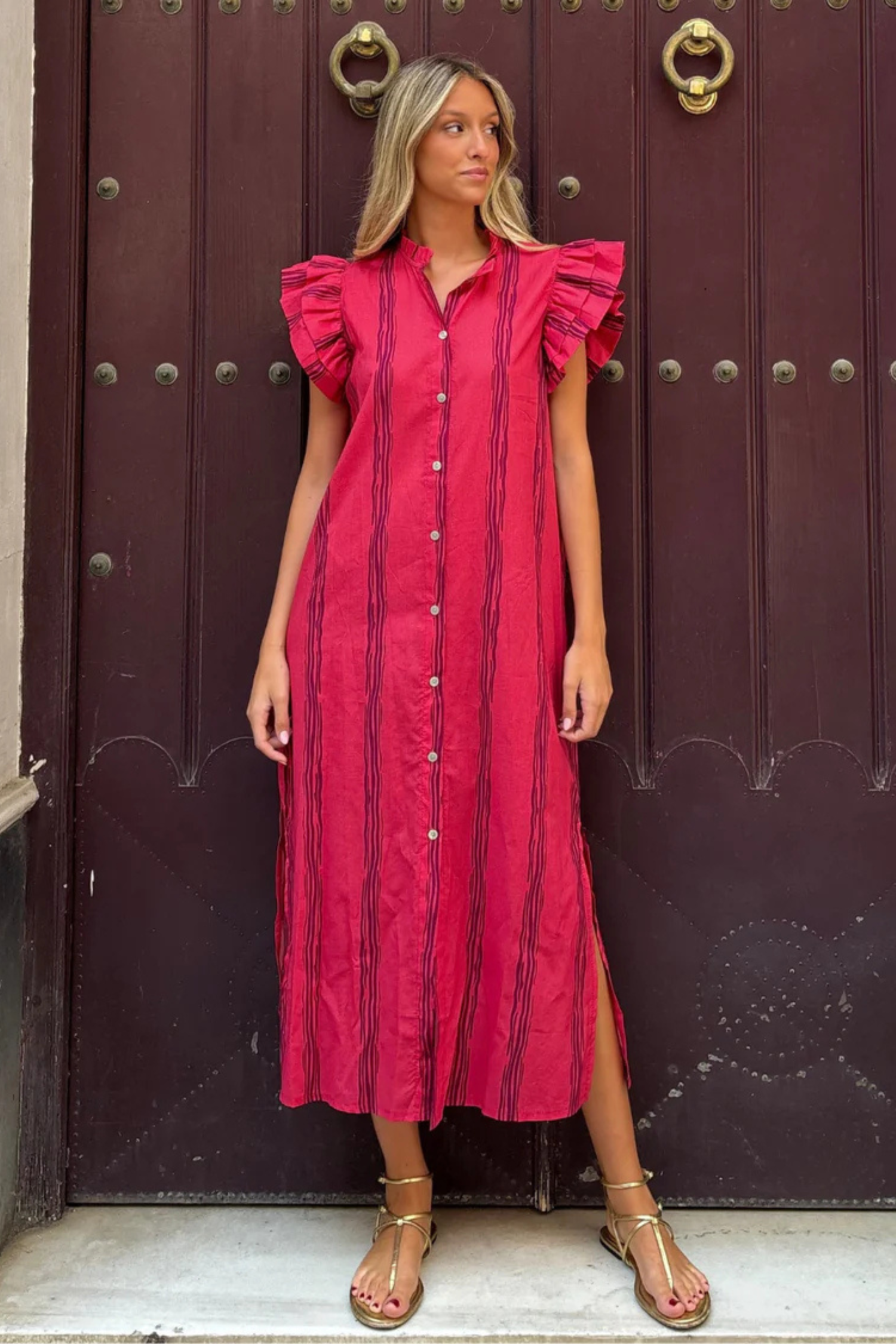 Pamela | Midi Button Dress