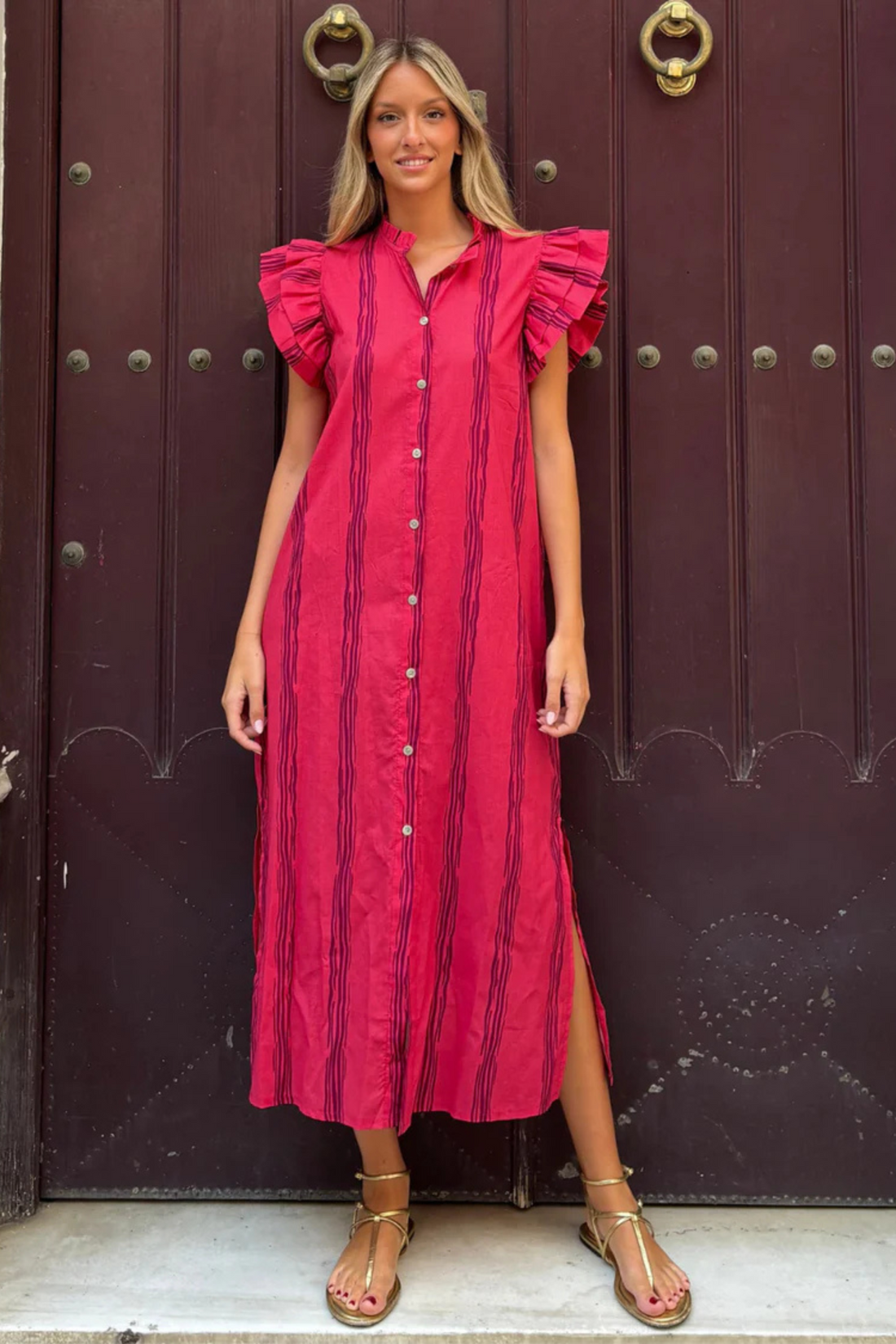 Pamela | Midi Button Dress