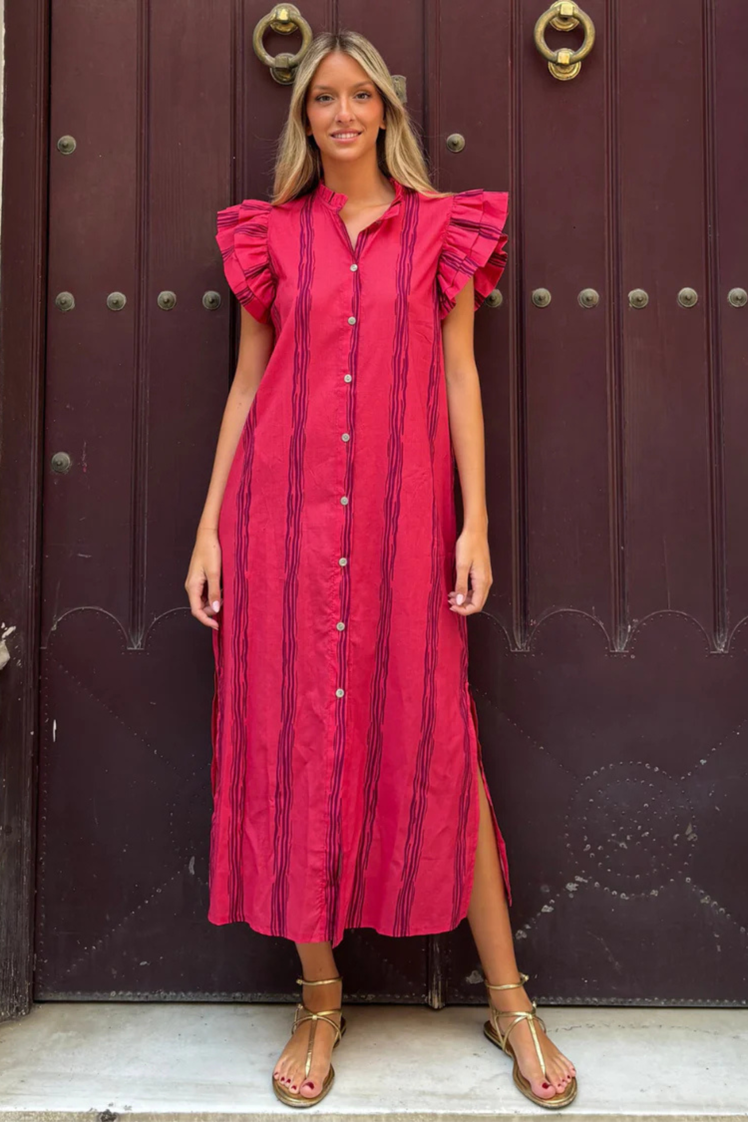 Pamela | Midi Button Dress