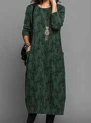 Ava | Casual Round-Neck Winter Dress