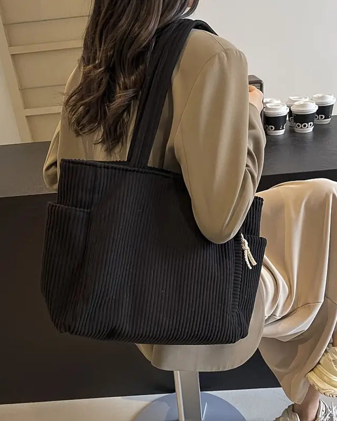 Gemma | Corduroy Tote Bag