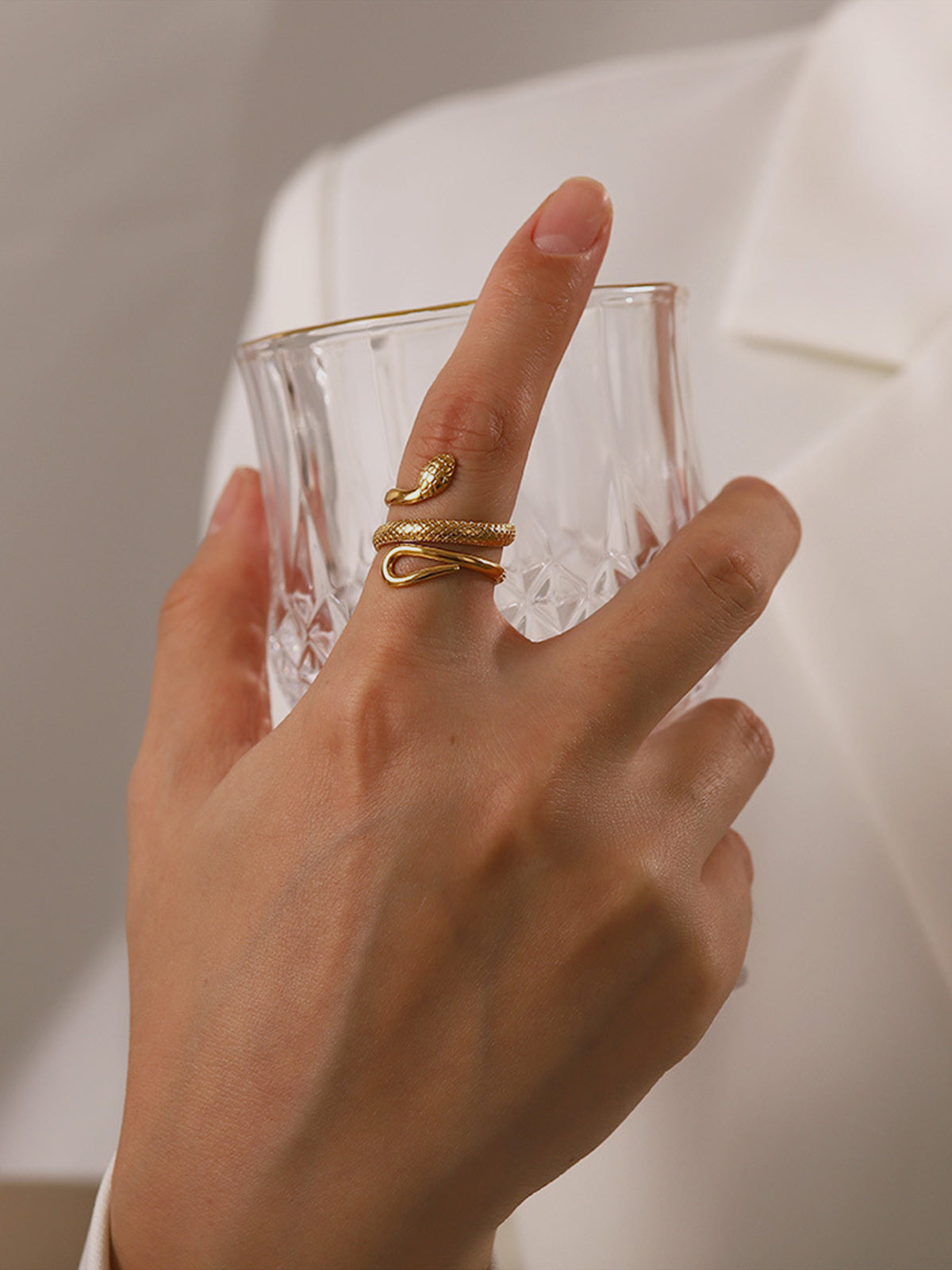 Noelle - Adjustable Snake Ring