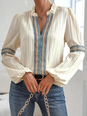 Oliana - Lacy Boho Chic Blouse