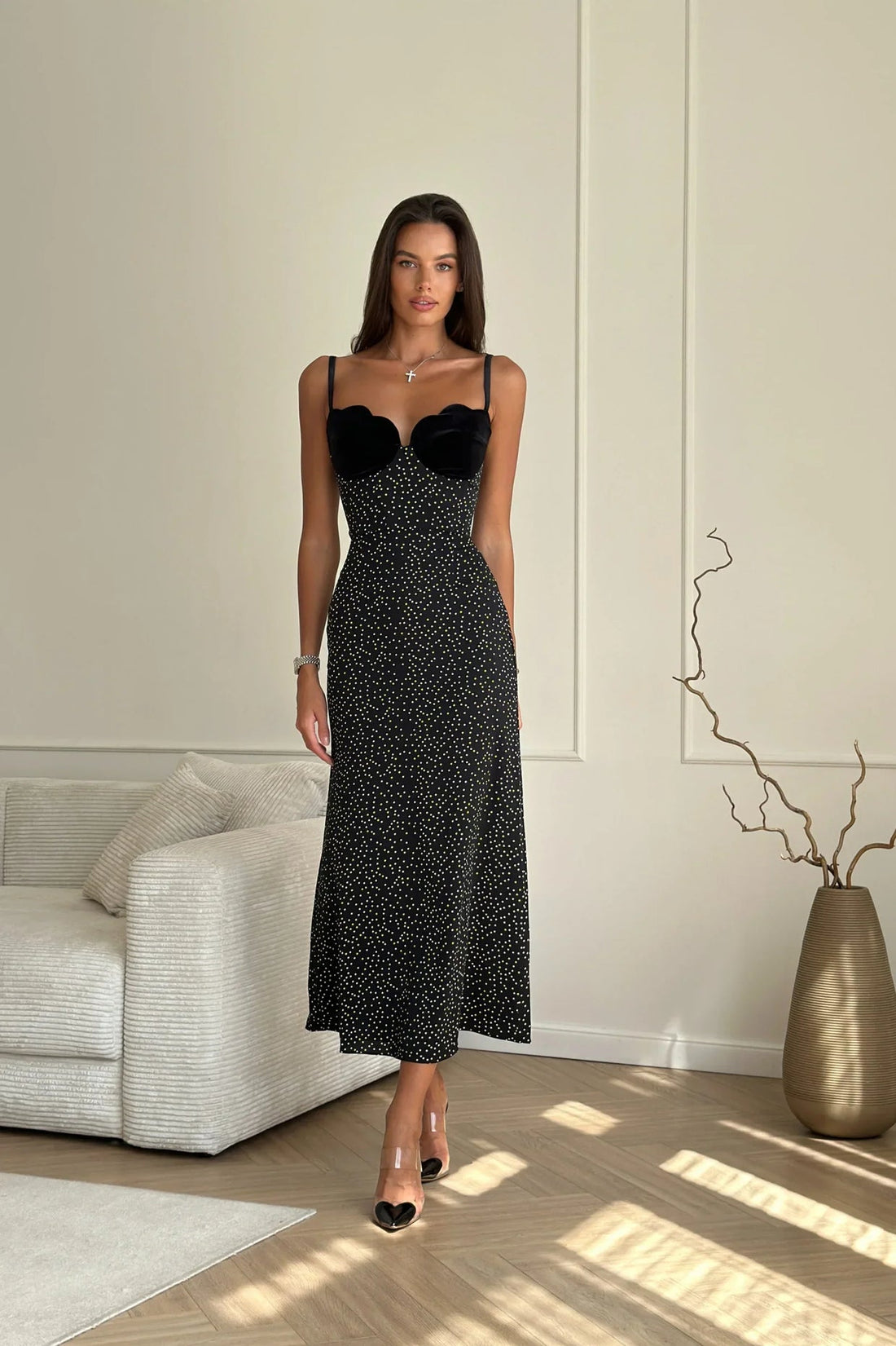 Cameron | Satin Slip Midi Dress