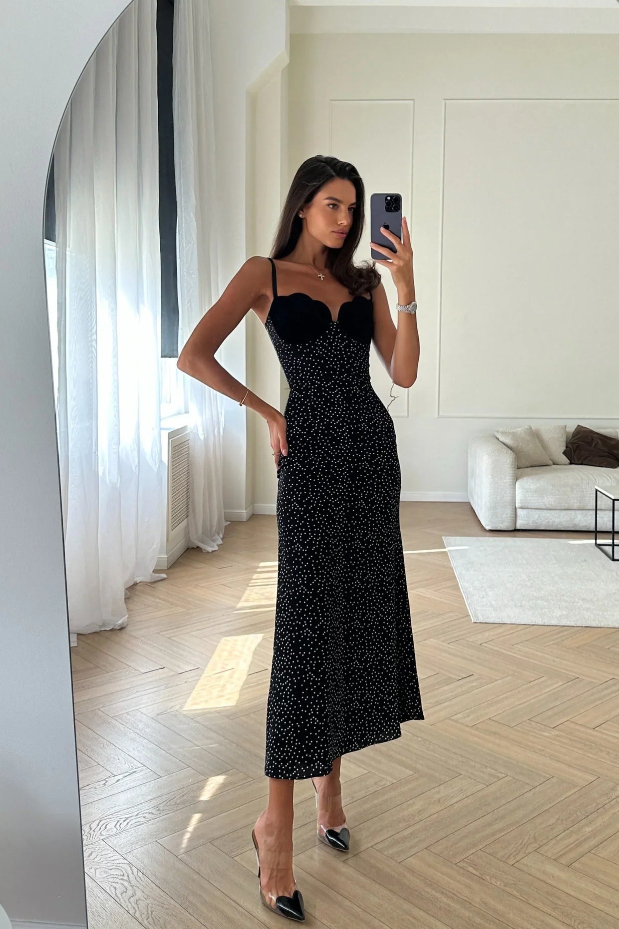 Cameron | Satin Slip Midi Dress