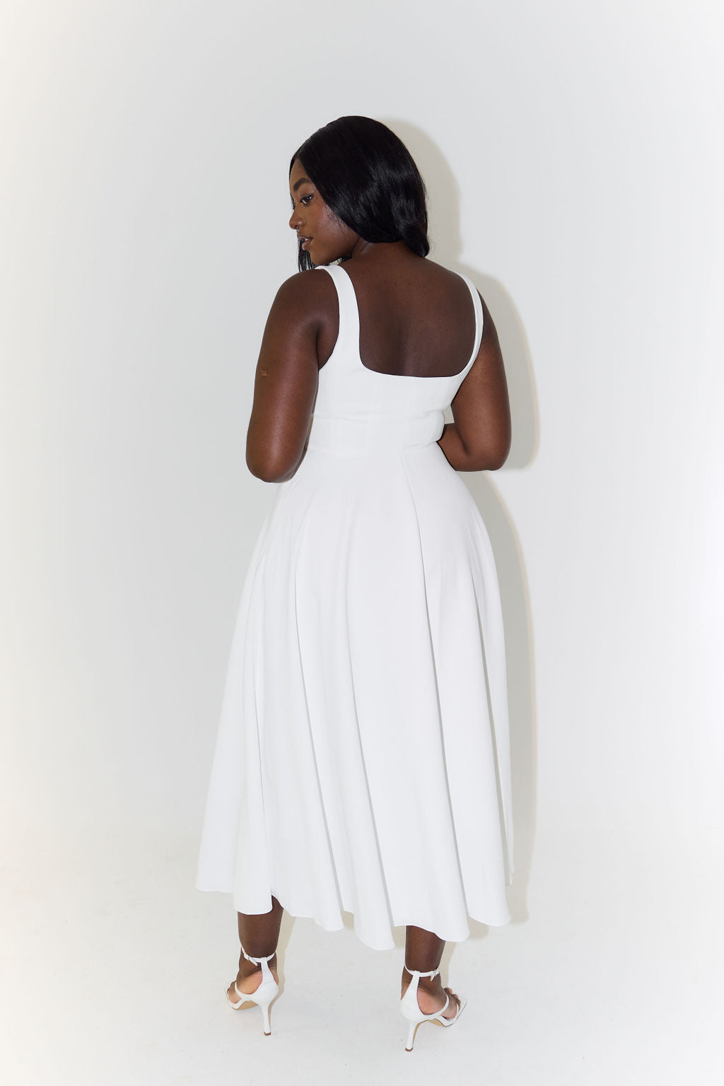 Yade | High-Waisted Midi Dress