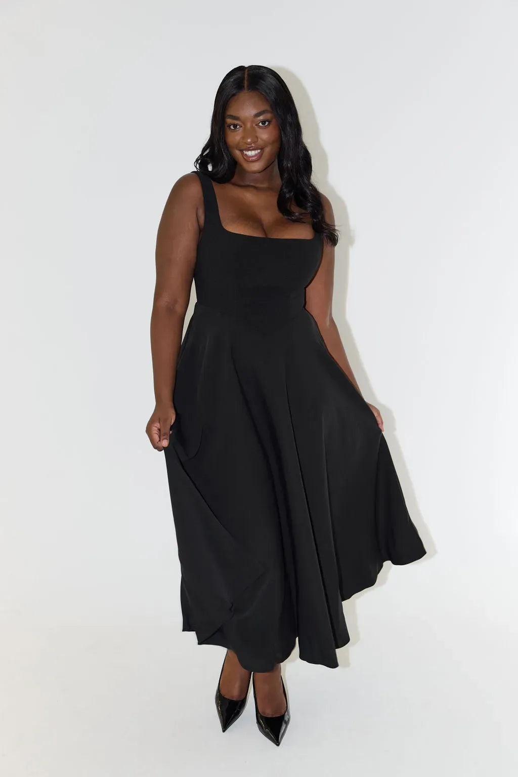 Yade | High-Waisted Midi Dress