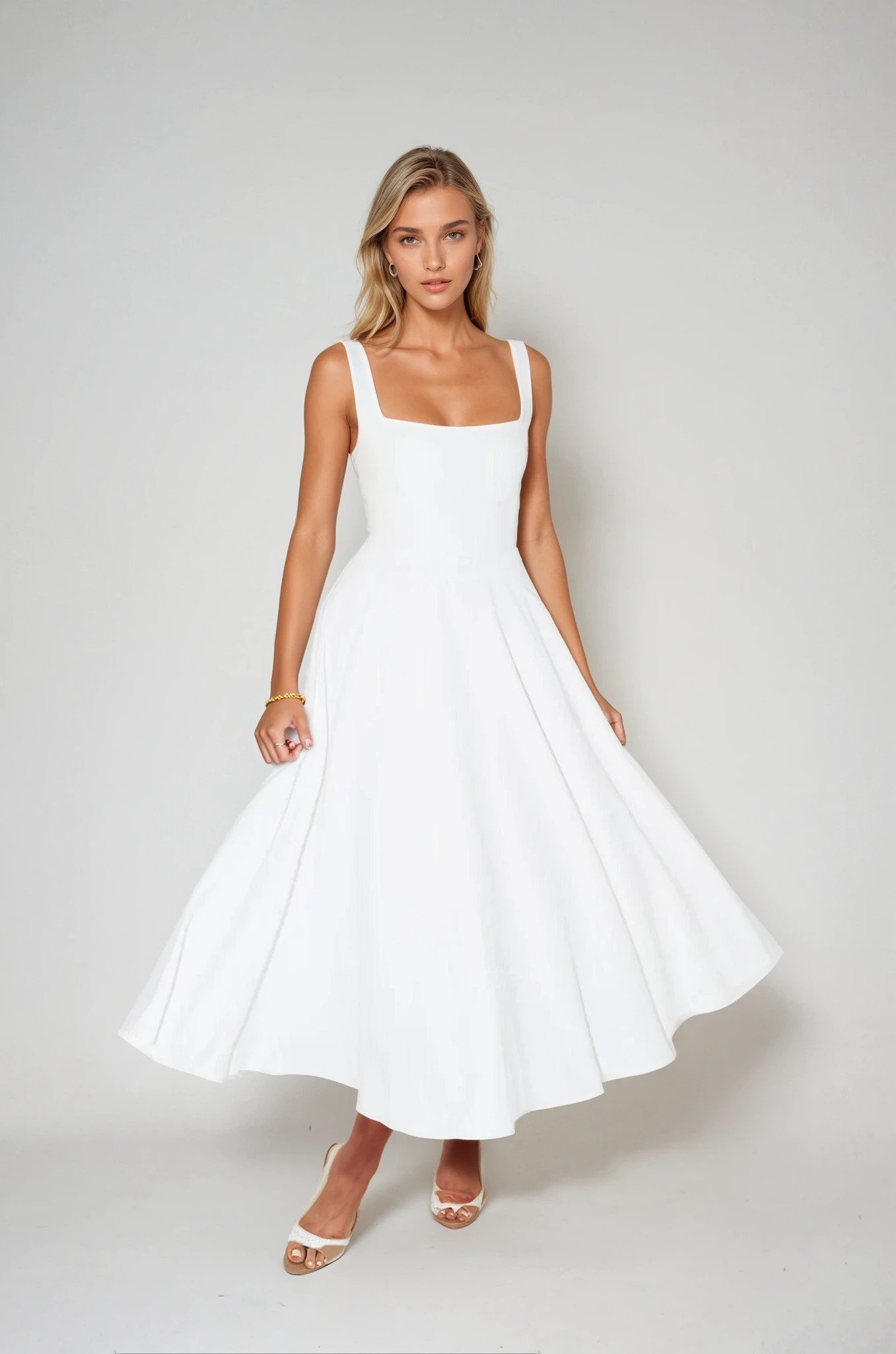 Yade | High-Waisted Midi Dress