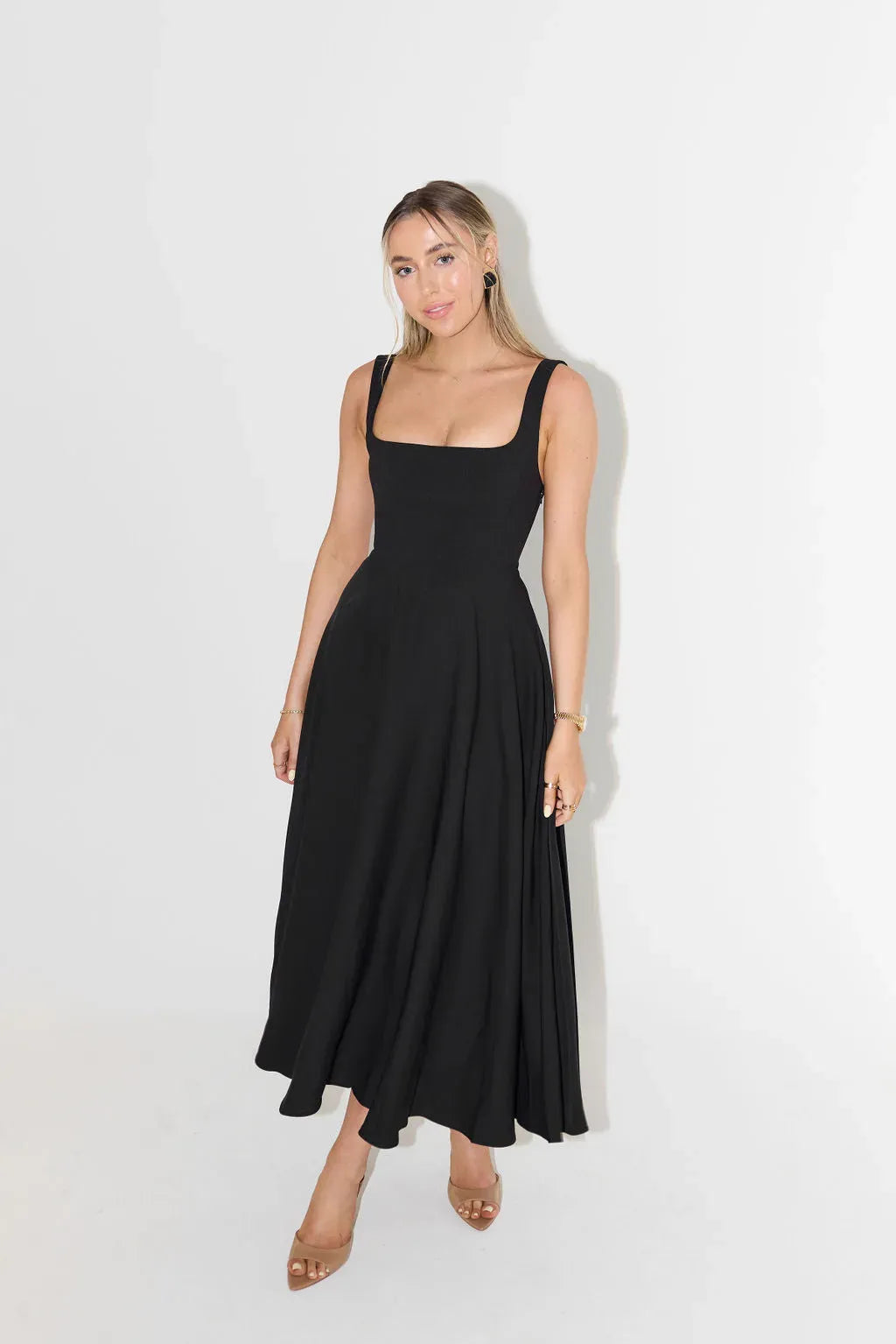 Yade | High-Waisted Midi Dress