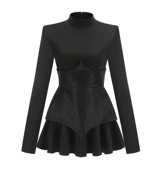 Adrina - Glitter Corset Dress