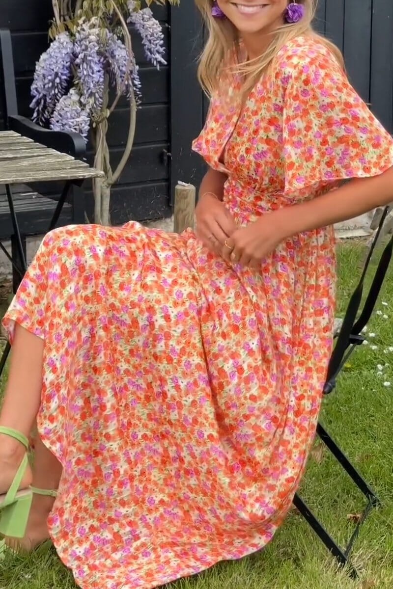 Diana | Elegant V-Neck Maxi Dress
