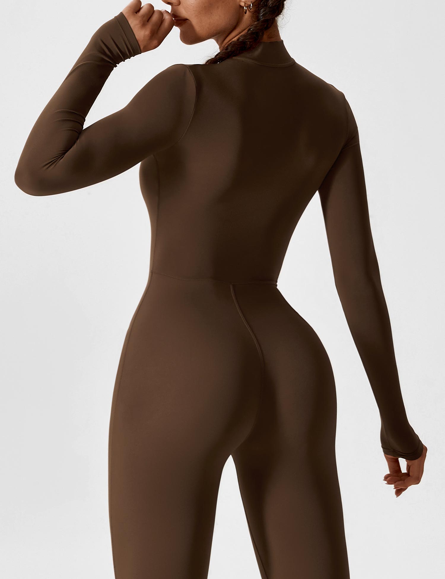 Yeoreo Belle Fleece Long Sleeve Zipper Jumpsuit
